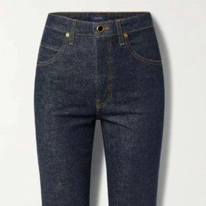 KHAITE Vivian Bootcut Cropped Flare Denim RAW sz 29